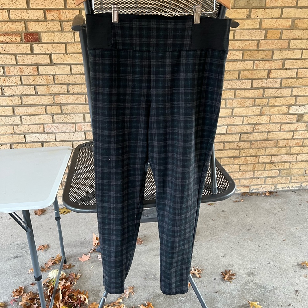 Maurice Plaid Pants Pull on XL